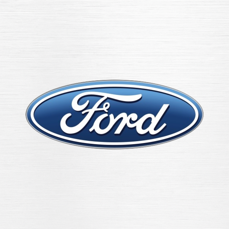 Logotipo de Ford, con fondo azul y el texto "Ford" en blanco.